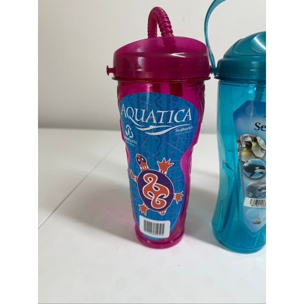Set of 4 SeaWord, Universal Studios, Aquatica Tumblers Straw Lids See descriptio - Picture 2 of 8